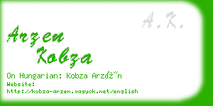 arzen kobza business card